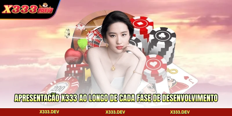 Apresentação X333 ao longo de cada fase de desenvolvimento